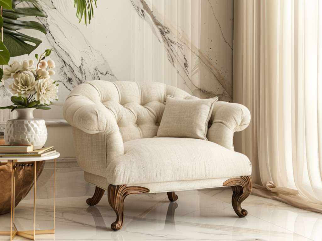 Jakie są zalety mebli w stylu glamour z naturalnych materiałów