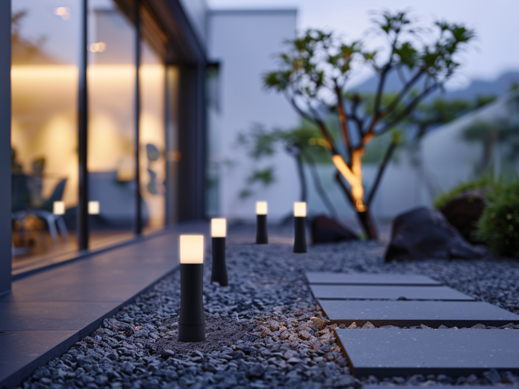 Jakie lampy solarne najlepiej sprawdzą się w przestrzeniach przy domach w stylu minimalistycznym