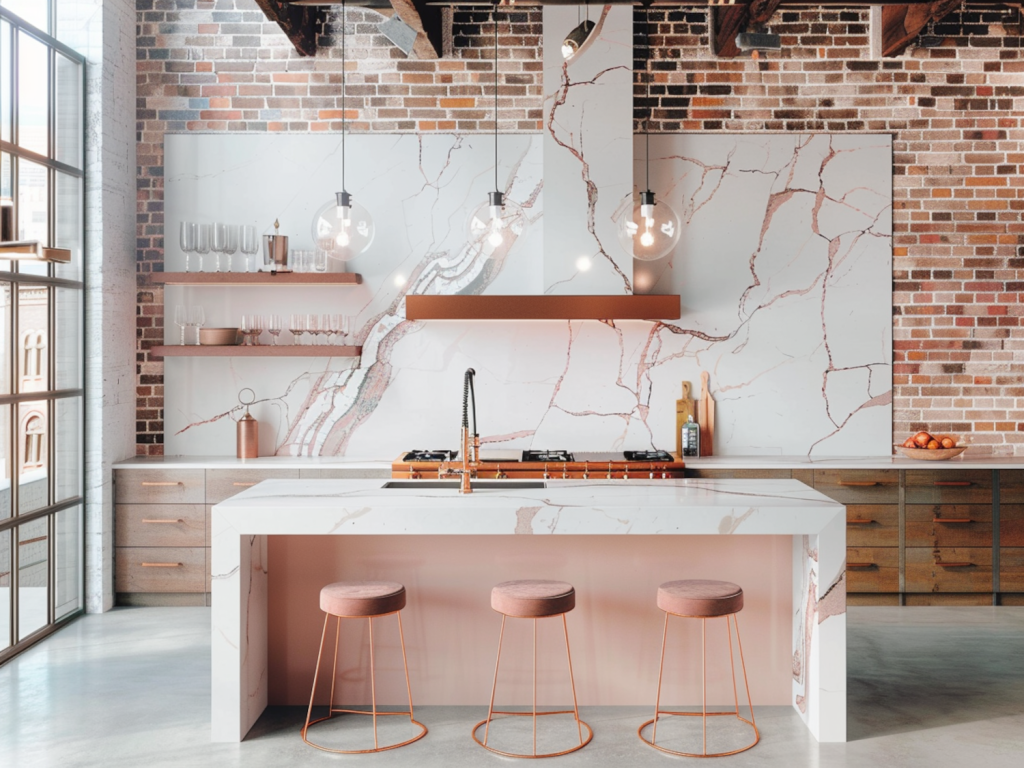 10 inspiracji na urządzenie kuchni w stylu glamour z akcentami industrialnymi