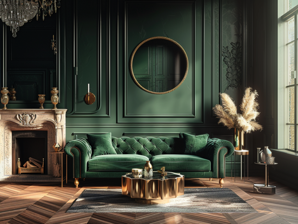 10 inspiracji na urządzenie salonu z luksusowymi sofami w stylu glamour