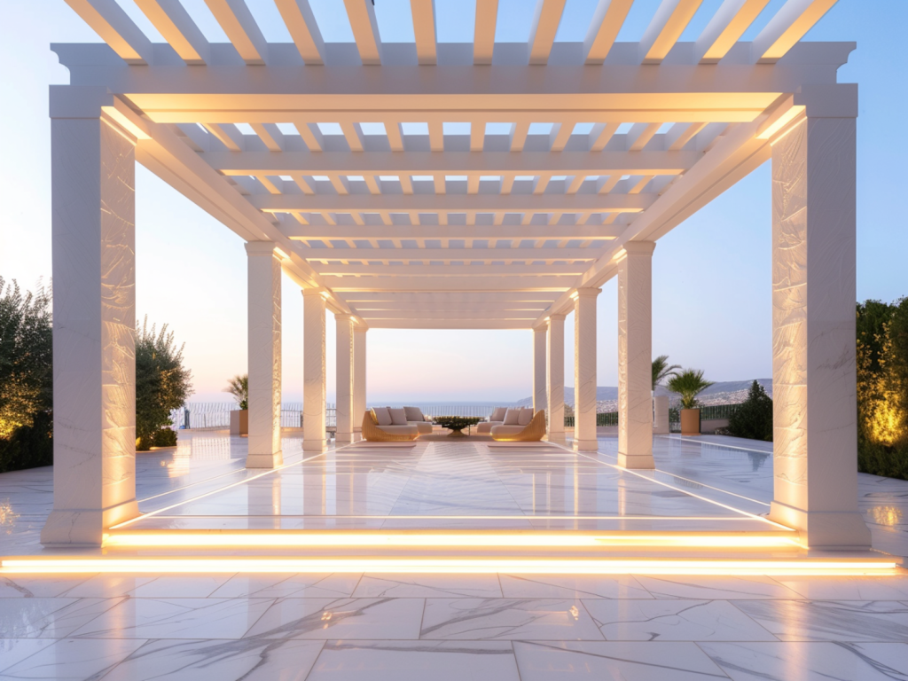 jakie oświetlenie LED wybrać do przestrzeni przy altanach w stylu glamour