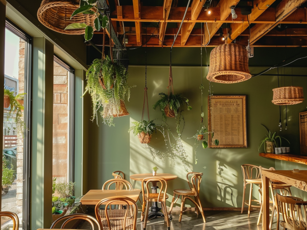 10 inspiracji na urządzenie wnętrz kawiarni z naturalnymi akcentami
