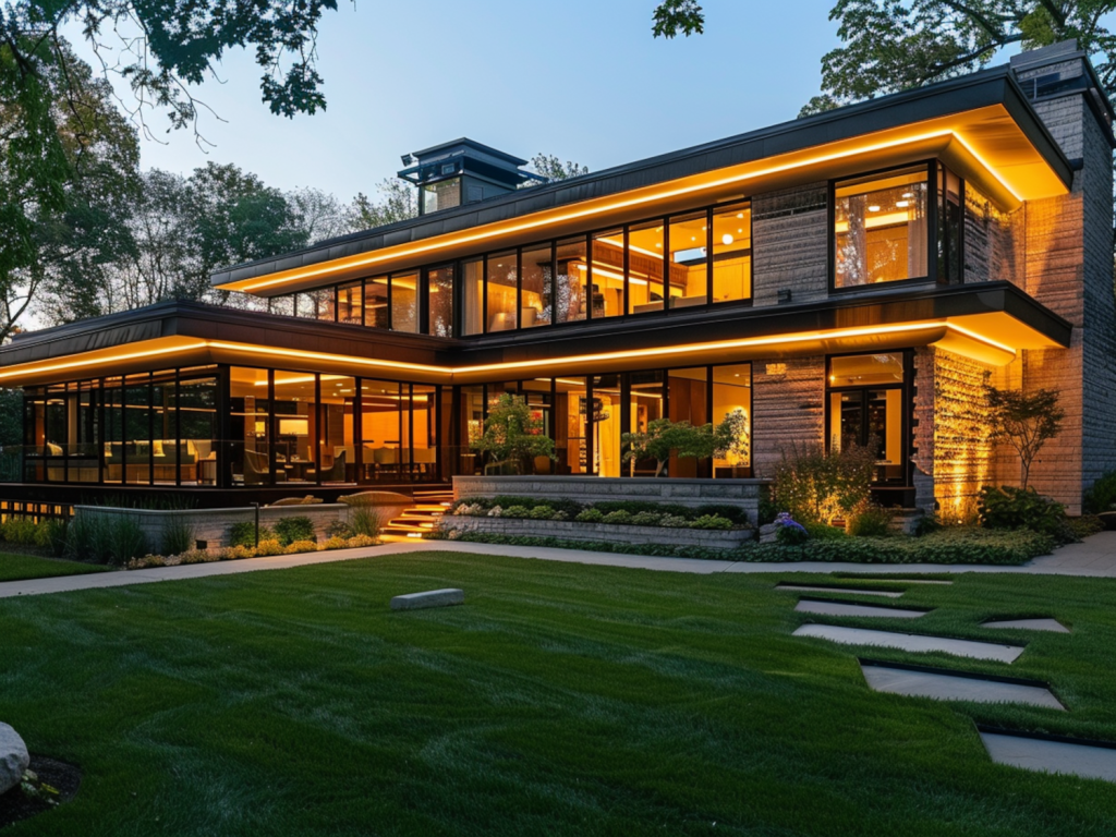 Jakie lampy elewacyjne najlepiej sprawdzą się w domach z dużymi przeszklonymi fasadami