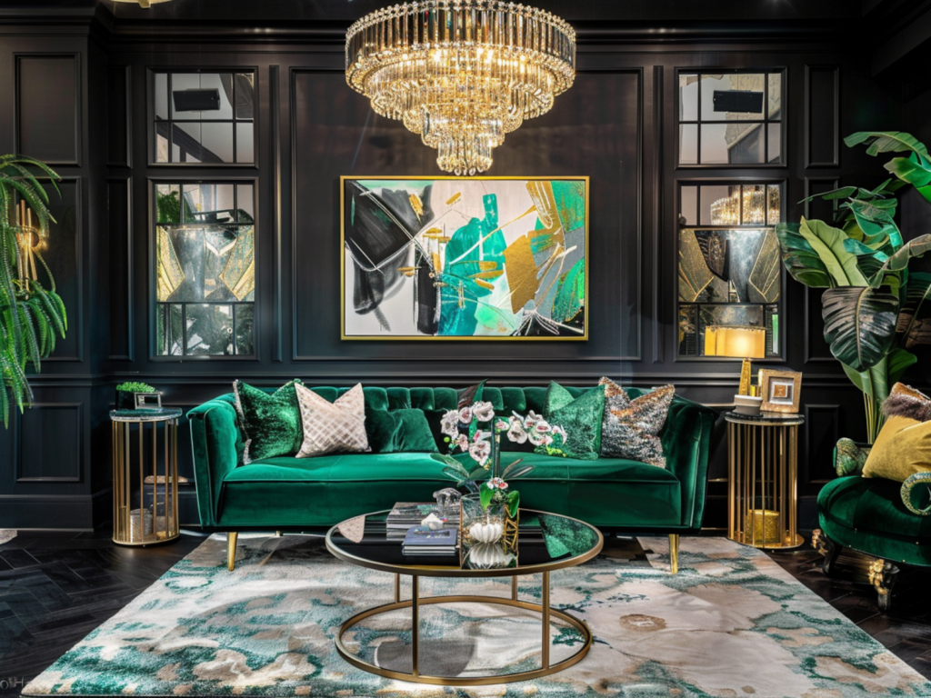 Jak urządzić salon w stylu hollywood glamour